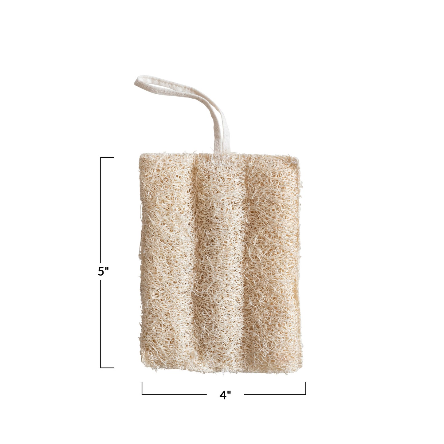 Natural Loofah w/ Cotton Rope Hanger