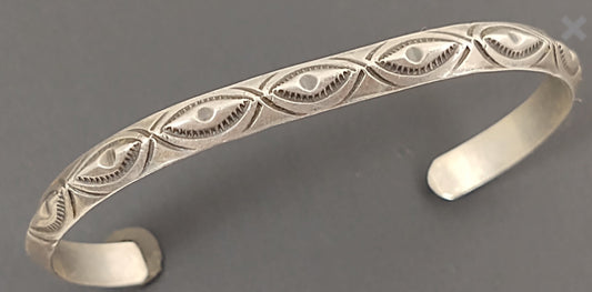 Navajo Native American Hand Tooled Bracelet