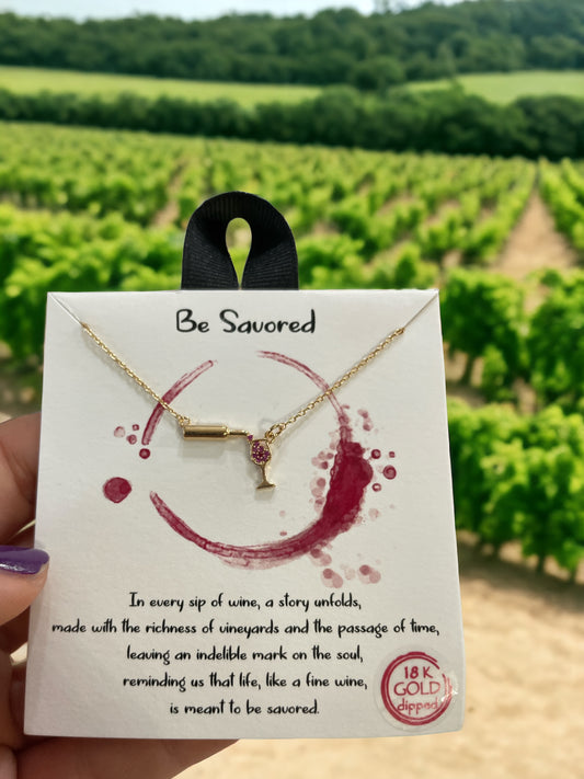 Be Savored Wine Necklace