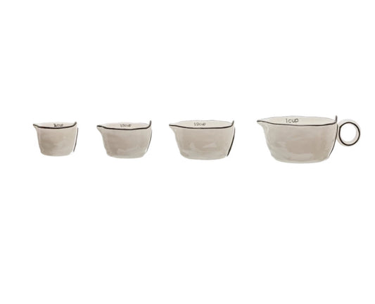 Stoneware Measuring Cups, Set of 4