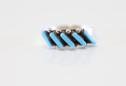 Native American Zuni S/S Turquoise Ring