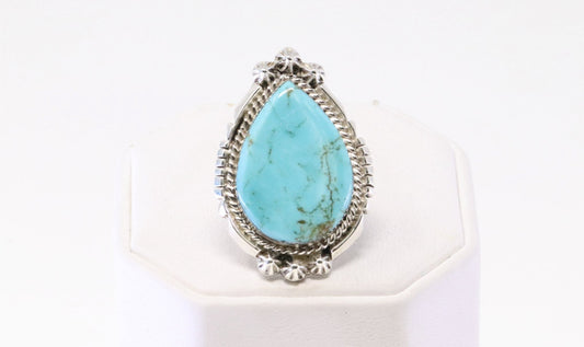 Native American Navajo S/S Turquoise Ring