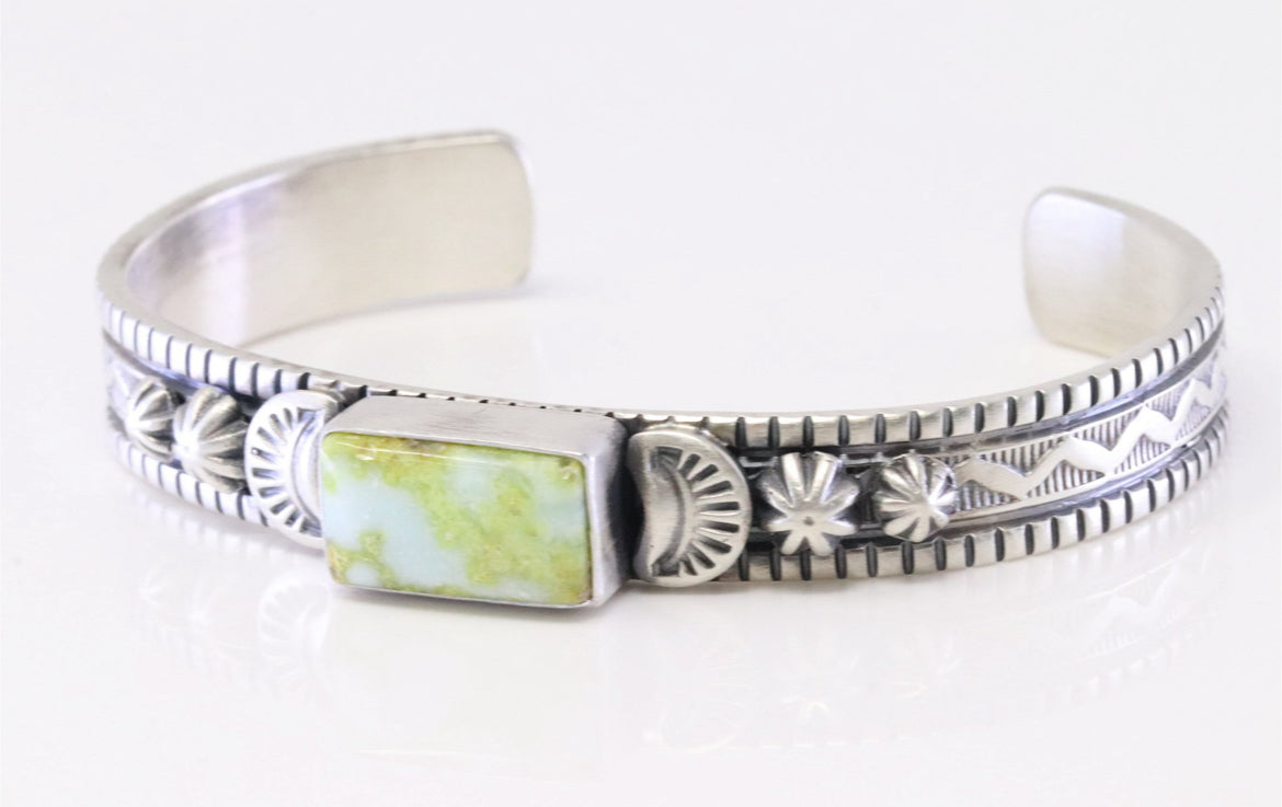 Native American Navajo S/S Palomino Cuff Bracelet