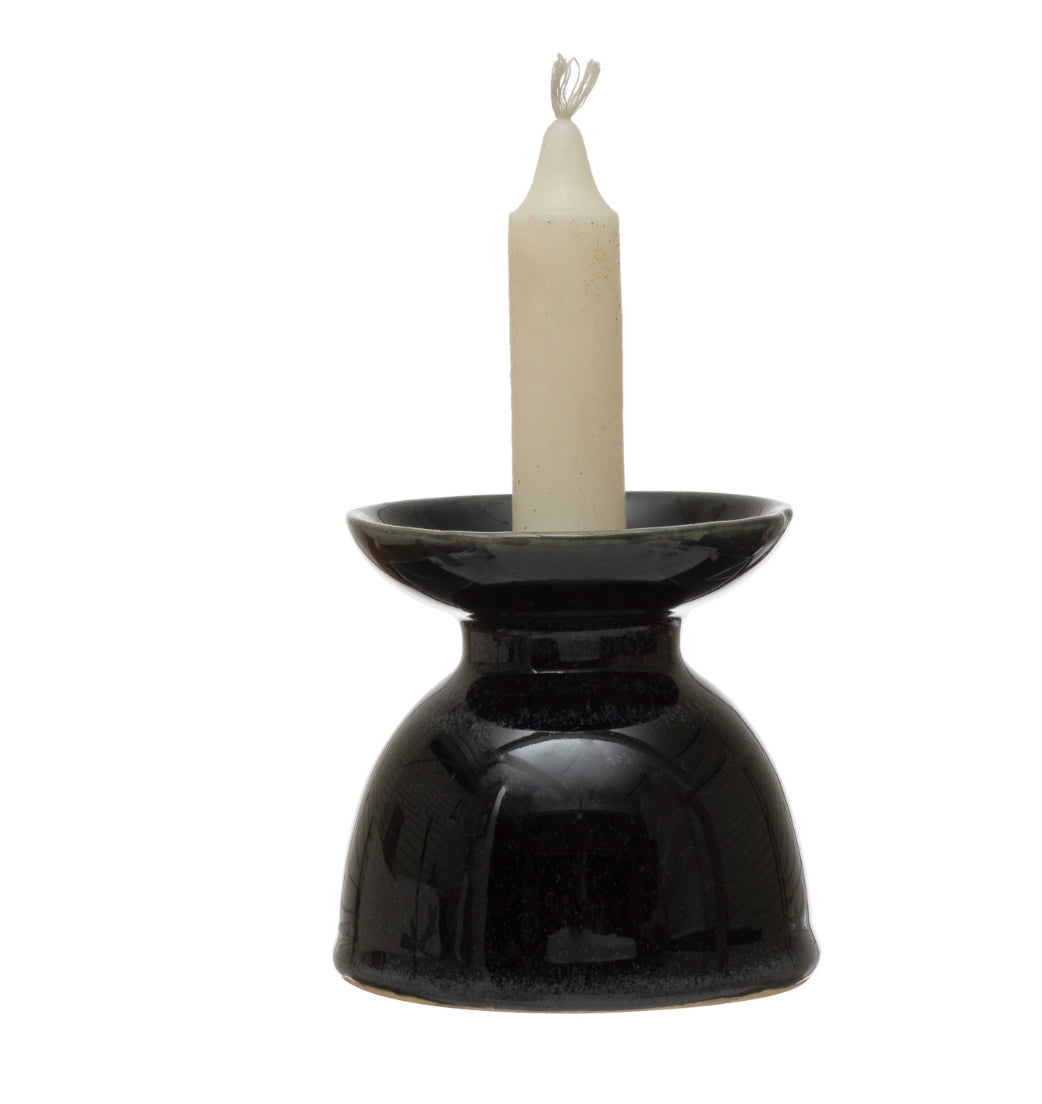 Stoneware Taper Candle Holder