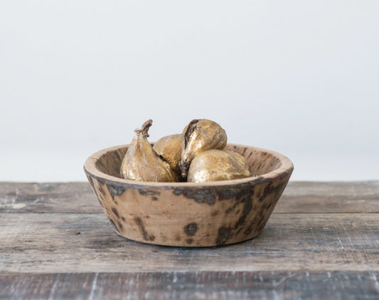 Figs with Gold Antique Finish, Set of 5