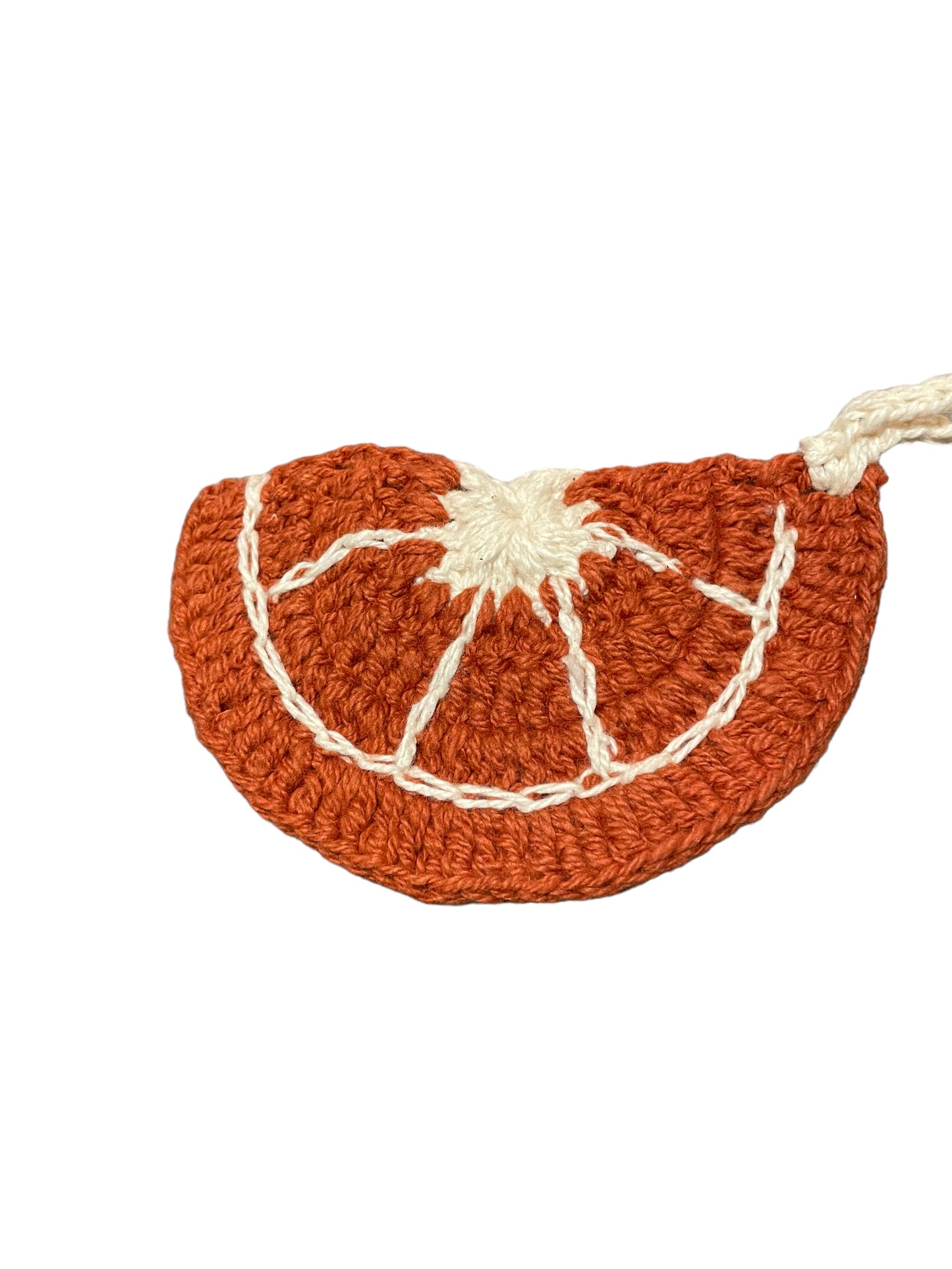 Cotton Crocheted Fruit Shaped Dish Scrubber w/ Loop, 4 Styles