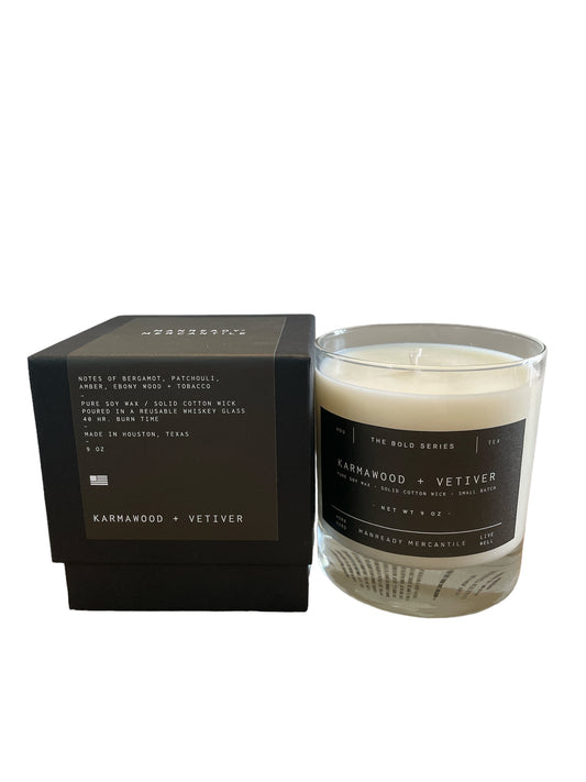 The Bold Series Soy Candle | Karmawood + Vetiver