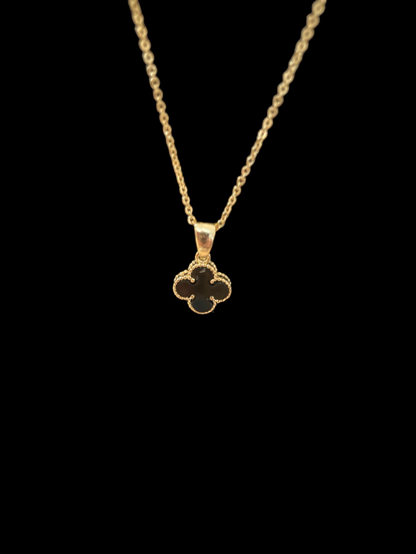 Clover Charm Gold Tone Necklace