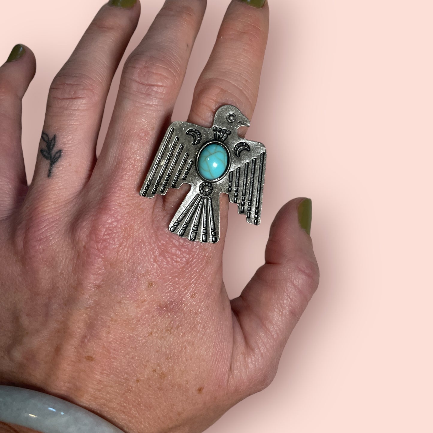 Southwestern-inspired Thunderbird Ring