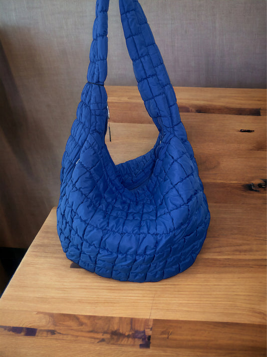 XL Royal Blue Quilted Bag