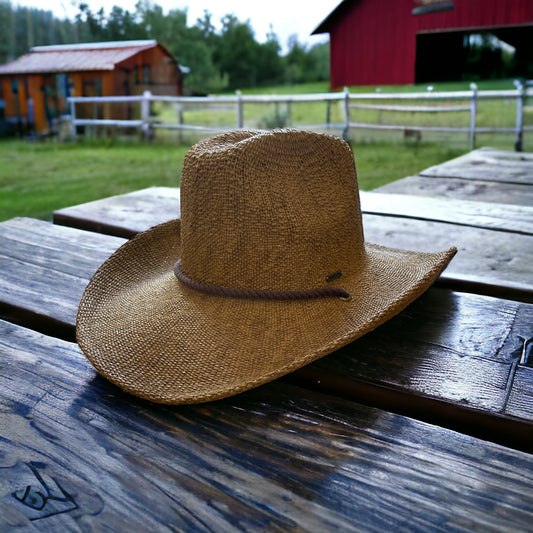 Austin Straw Cowboy Hat- Lt Brn