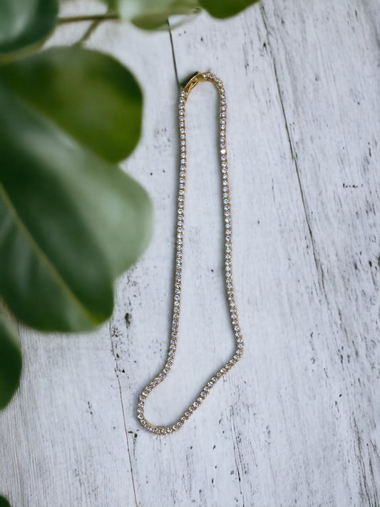 Gold Dipped Crystal Necklace