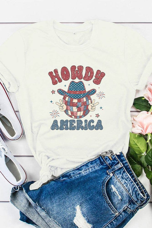 Howdy America Graphic Top