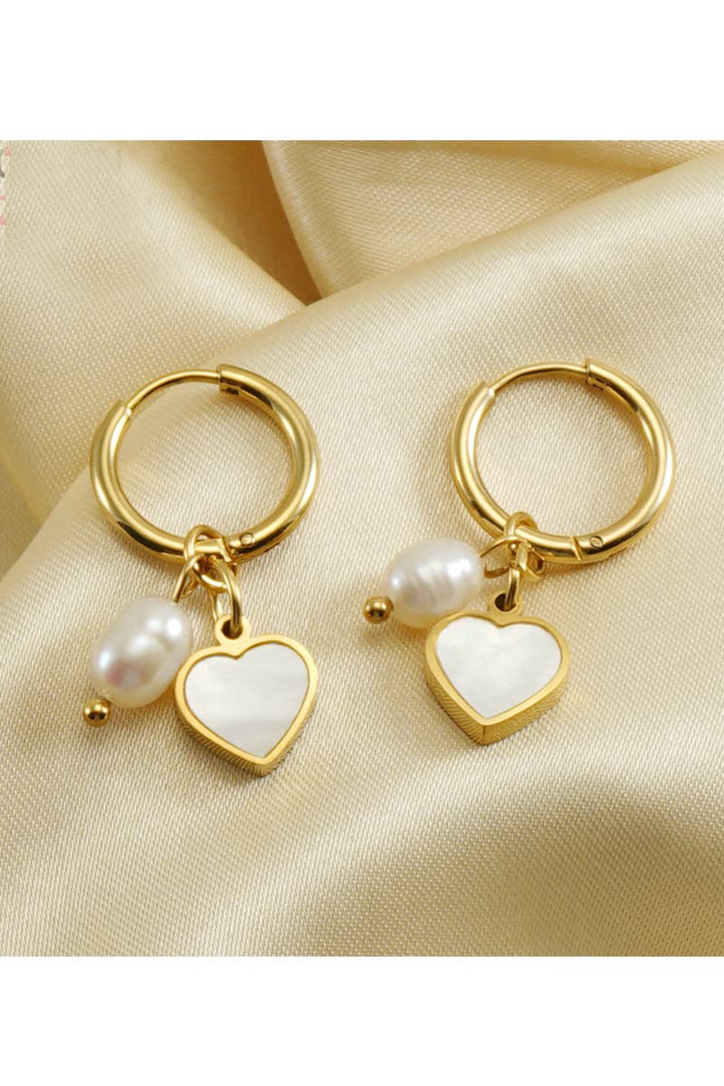 18K GOLD PLATED STAINLESS STEEL EARRINGS_CWAJE0402: GOLD / (OS) 1