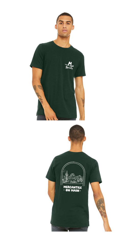 Howdy Mercantile Unisex Tee- Forest Green
