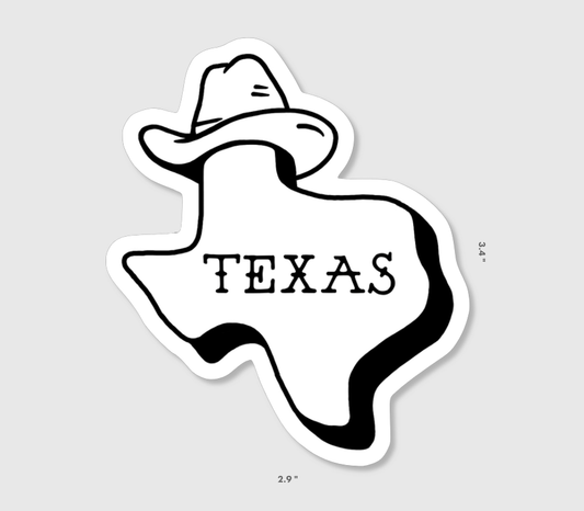 Texas Cowboy Hat Sticker