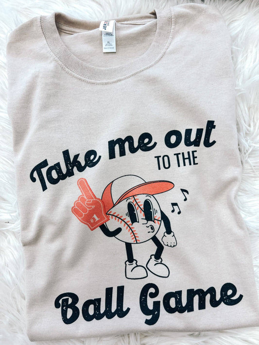 Take Me Out Ball Game Tee