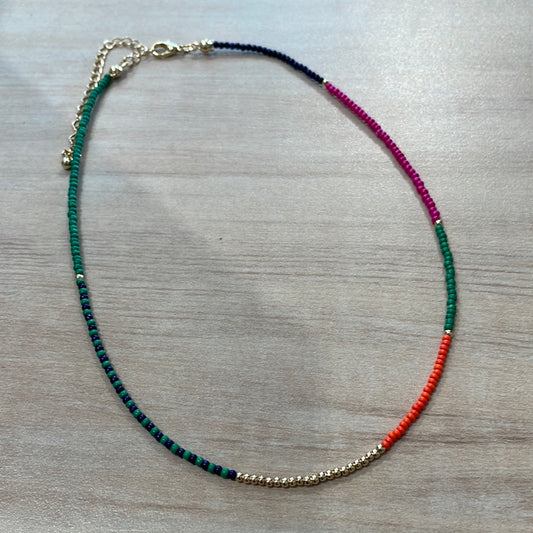 SM Multi-Color Beaded Choker Necklace