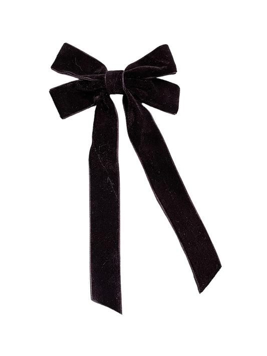 Velvet Ribbon Bow- Black