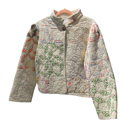 Handmade Upcycled Quilt Short Coat