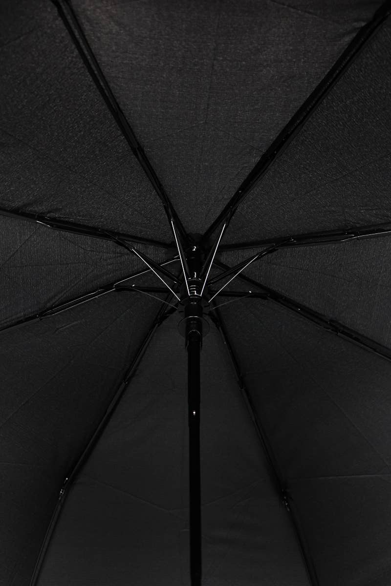 Monochrome Auto Open-Fold Compact Umbrella