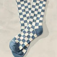 Wels MFG Checkerboard Socks/ Slate