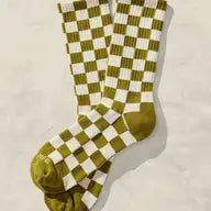 Weld MFG Checkerboard Socks/ Green